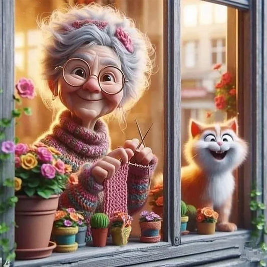 Granny And Little Girl With Afro Hair