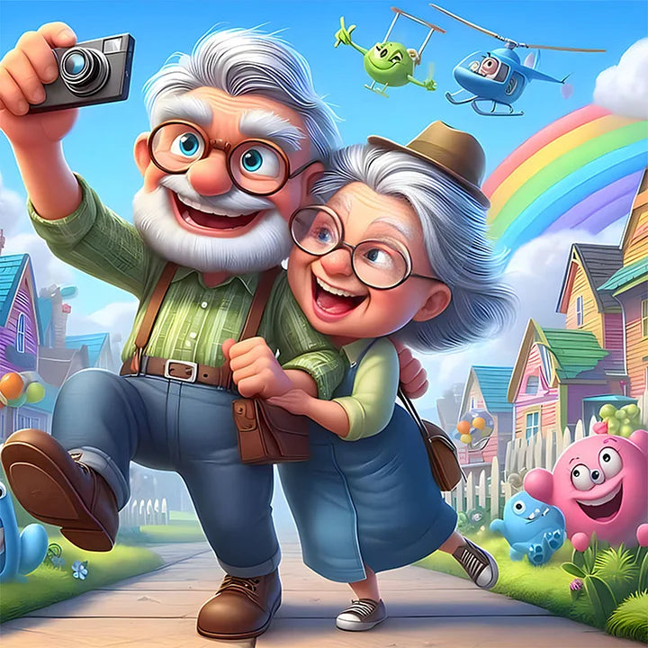 Warm And Funny Grandpa And Grandma