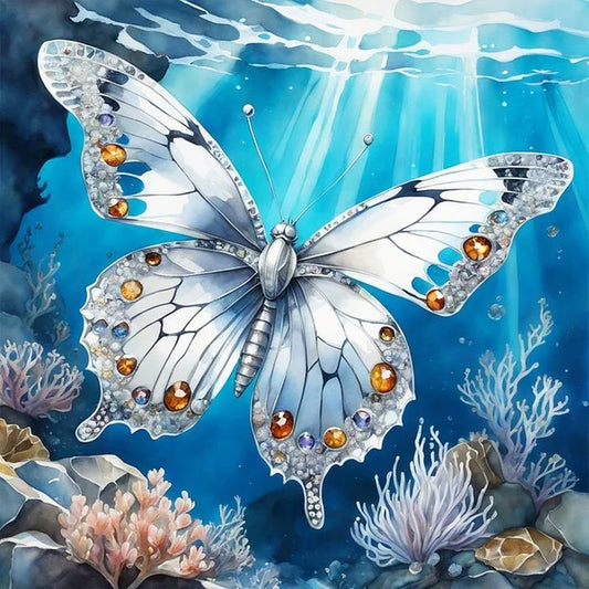 Colourful Butterfly White Butterfly
