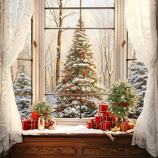 Windowsill Christmas Tree