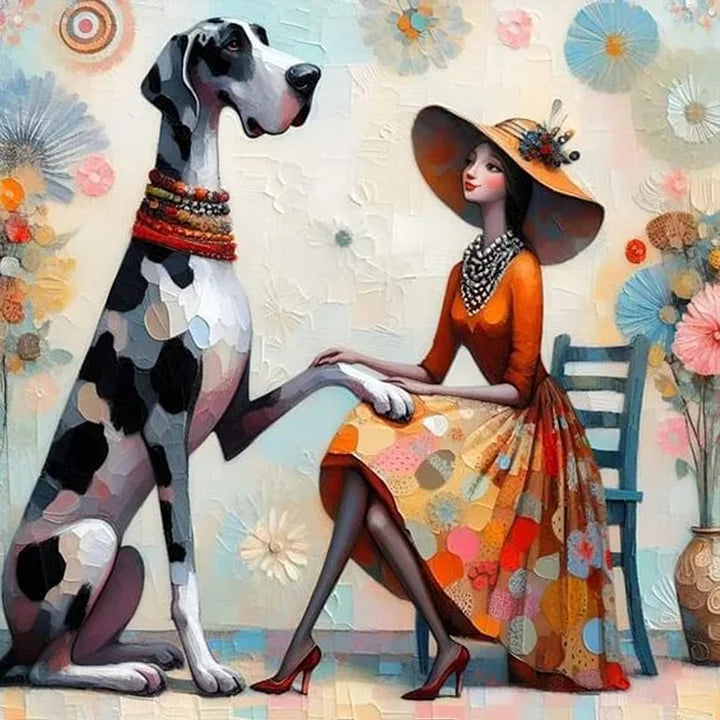 Dog And Lady