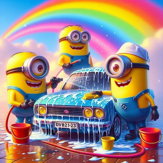 Rainbow Car Wash Three Little Yellow Men