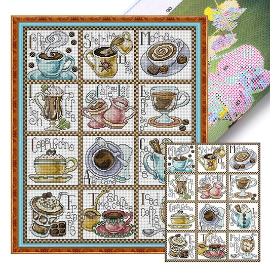 December Coffee Partial 14CT Pre-stamped Canvas