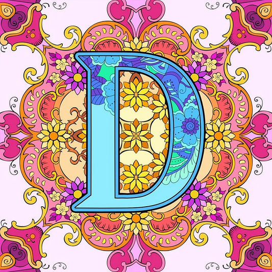 Mandala Letter D