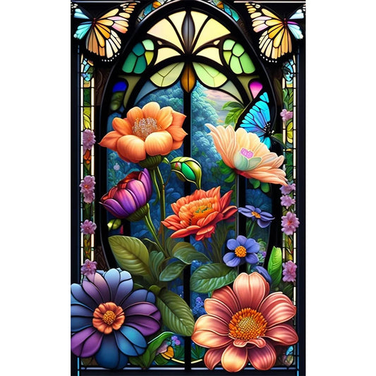 Glass Window Butterflies