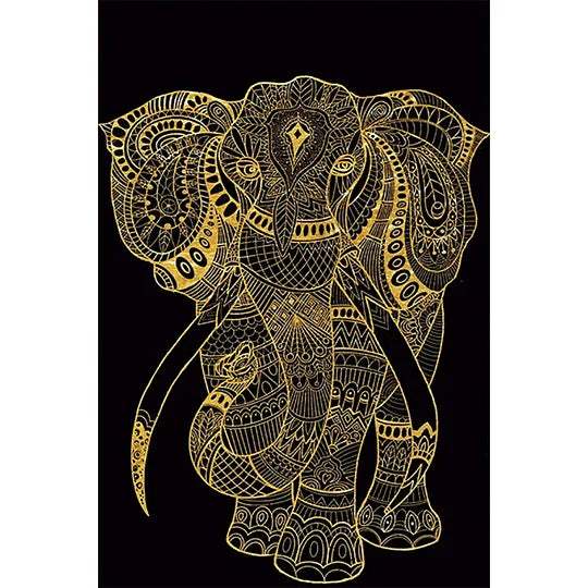 Black Gold Elephant