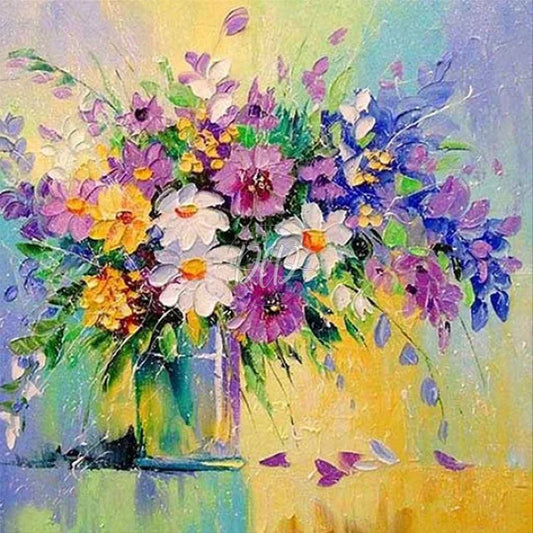 Chrysanthemums In A Vase 20*20Cm Paint By Numbers
