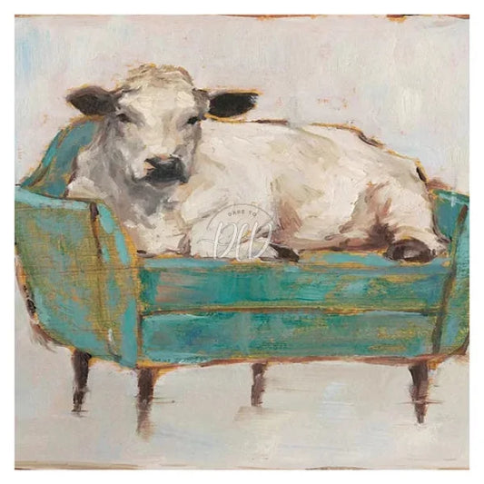 Cow Lying On The Sofa 20*20Cm Paint By Numbers