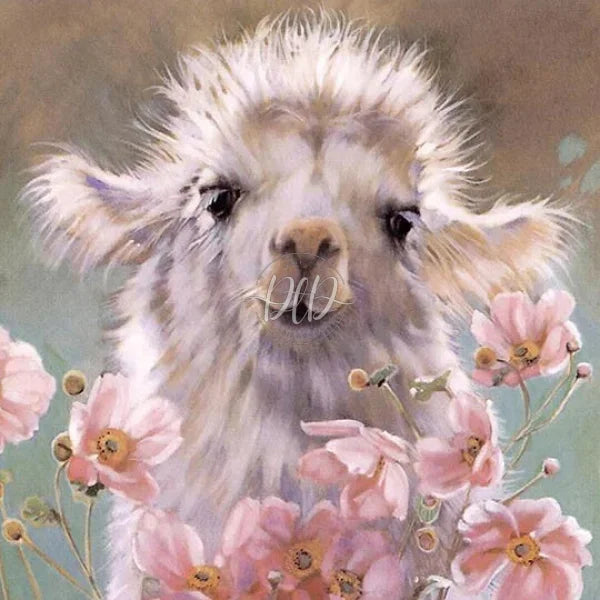 Cute Alpaca 20*20Cm Paint By Numbers