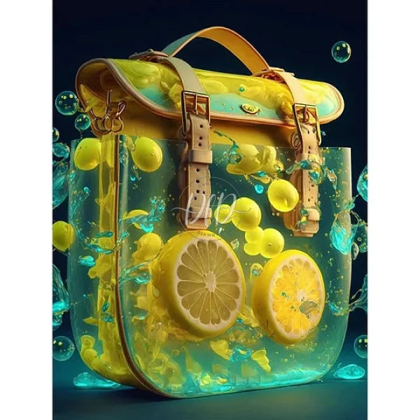 Lemon Tea In Bag 30*40Cm(Canvas) Full Round Drill Diamond Painting