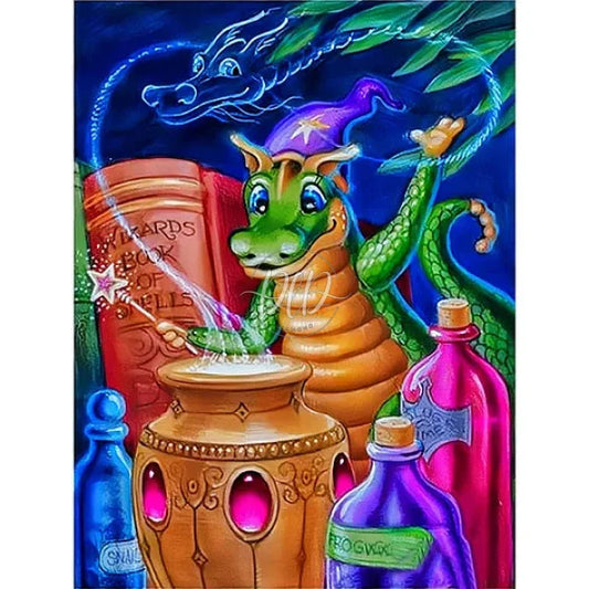 Magic Dinosaur 30*40Cm(Canvas) Full Round Drill Diamond Painting