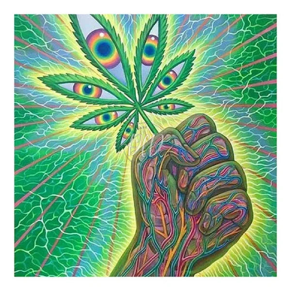 Psychedelic Leaves 30*30Cm(Canvas) Full Square Drill Diamond Painting