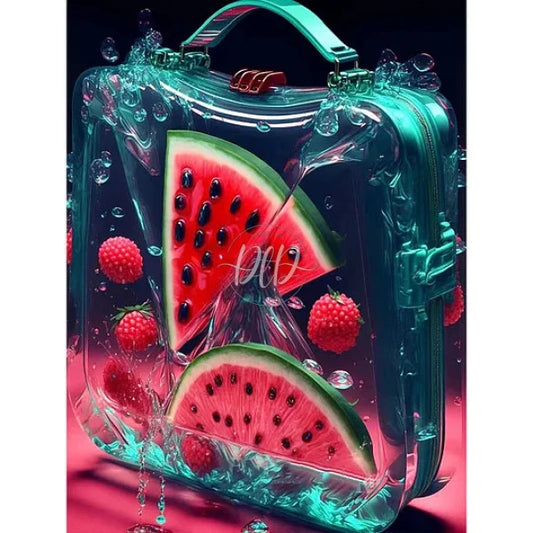 Watermelon In Bag 30*40Cm(Canvas) Full Round Drill Diamond Painting