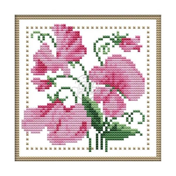 12 Months Flower April H426(17*17Cm) 14Ct Cross Stitch Kit