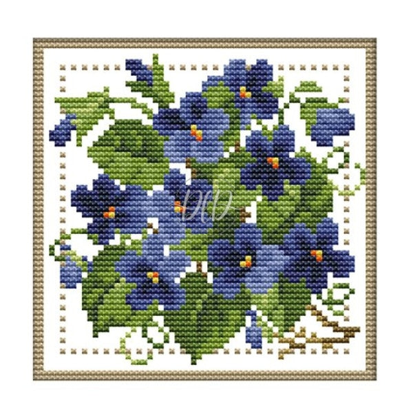 12 Months Flower February H424(17*17Cm) 14Ct Cross Stitch Kit