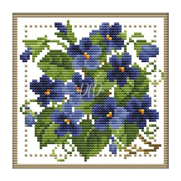 12 Months Flower February - 11Ct Stamped Cross Stitch 21*21Cm