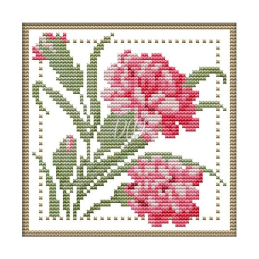 12 Months Flower January H423(17*17Cm) 14Ct Cross Stitch Kit