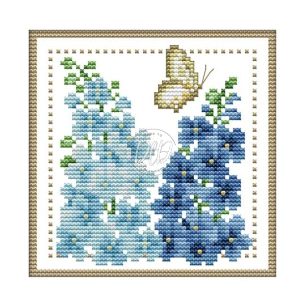 12 Months Flower July H429(17*17Cm) 14Ct Cross Stitch Kit