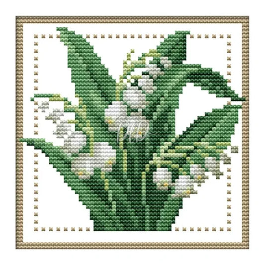 12 Months Flower May - 11Ct Stamped Cross Stitch 21*21Cm