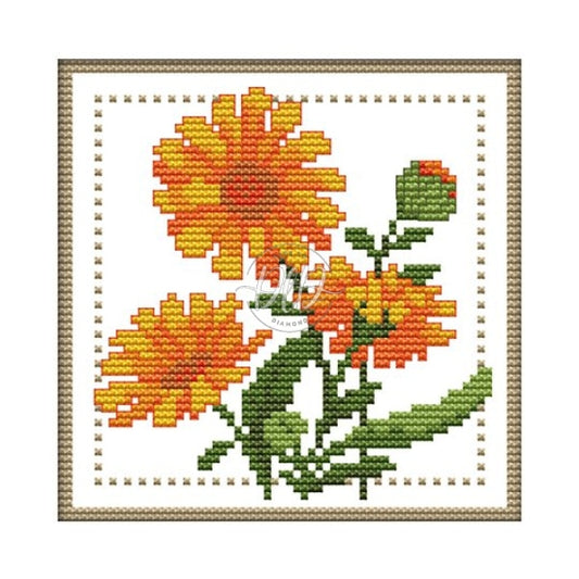 12 Months Flower October H432(17*17Cm) 14Ct Cross Stitch Kit