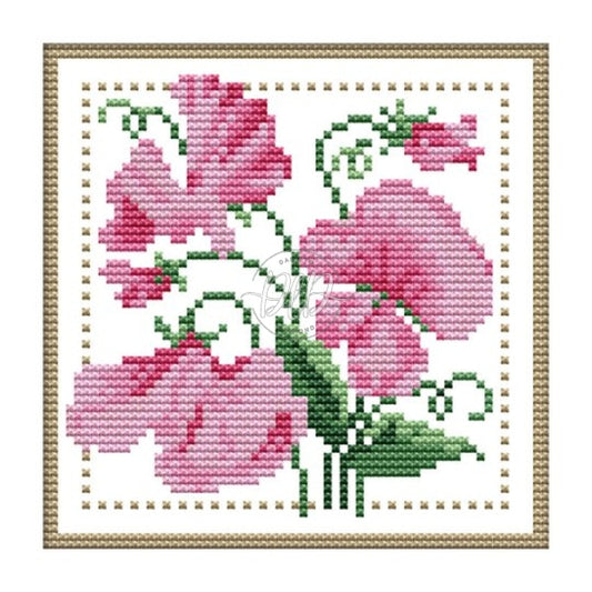 April Flower Partial 11Ct Counted Canvas(21*21Cm) Cross Stitch