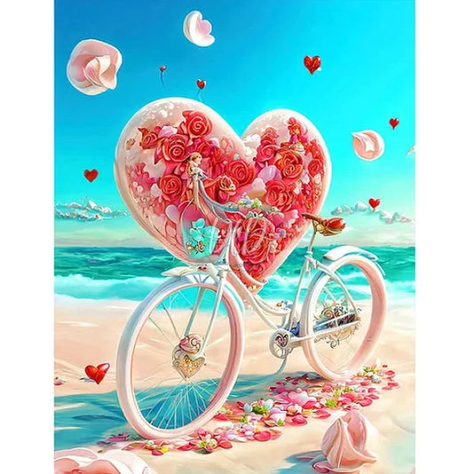 Beach Romantic Rose Bike