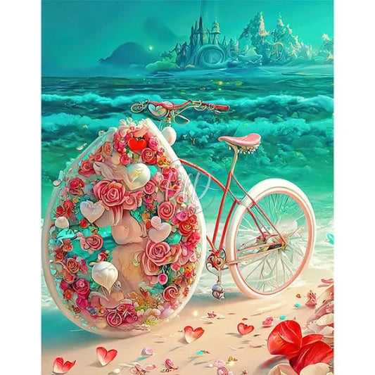 Beach Romantic Rose Bike