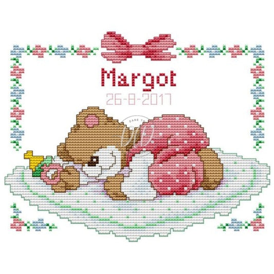 Bear Baby Partial 14Ct Counted Canvas(25*20Cm) Cross Stitch