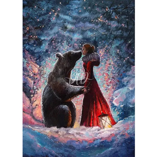 Black Bear Kissing Girl