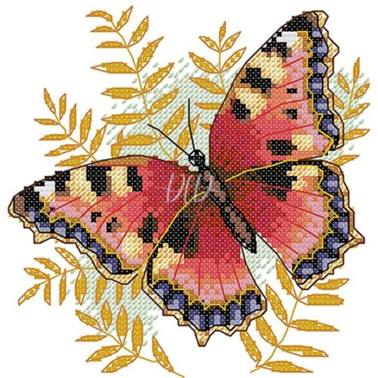 Butterfly Partial 14Ct Counted Canvas(20*22Cm) Cross Stitch