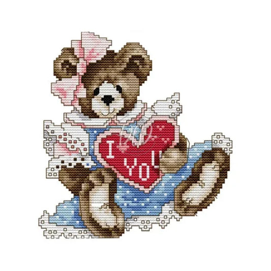 Cartoon Bear2 K595(21*21Cm) 14Ct Cross Stitch Kit