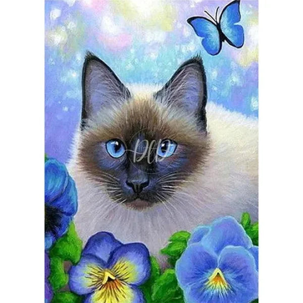 Cartoon Kitten 30*40Cm(Canvas) Full Round Drill Diamond Painting