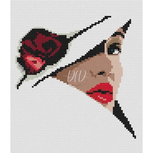 Charming Lips Partial 14Ct Pre-Stamped Canvas(19*22Cm) Cross Stitch