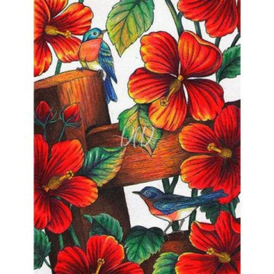 Colorful Birdhouse Spring Garden