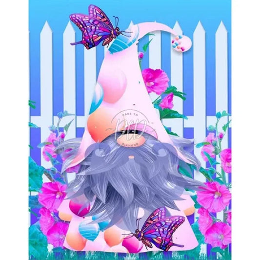 Colourful Flower With Butterfly Gnome