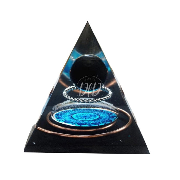 Crystal Orgonite Pyramid Healing Energy Reiki Chakra Home Office Decor (C)