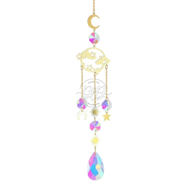 Crystal Wind Chime Pipa Hexagon