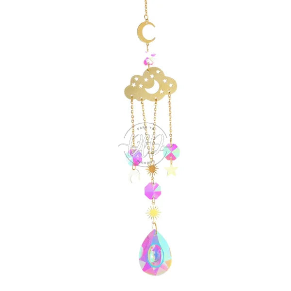 Crystal Wind Chime Pipa Hexagon