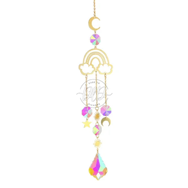 Crystal Wind Chime Pipa Hexagon