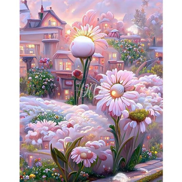 Daisy 30*40Cm(Canvas) Full Round Drill Diamond Painting