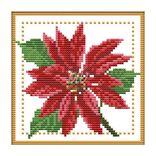 December Flower Partial 11Ct Counted Canvas(21*21Cm) Cross Stitch