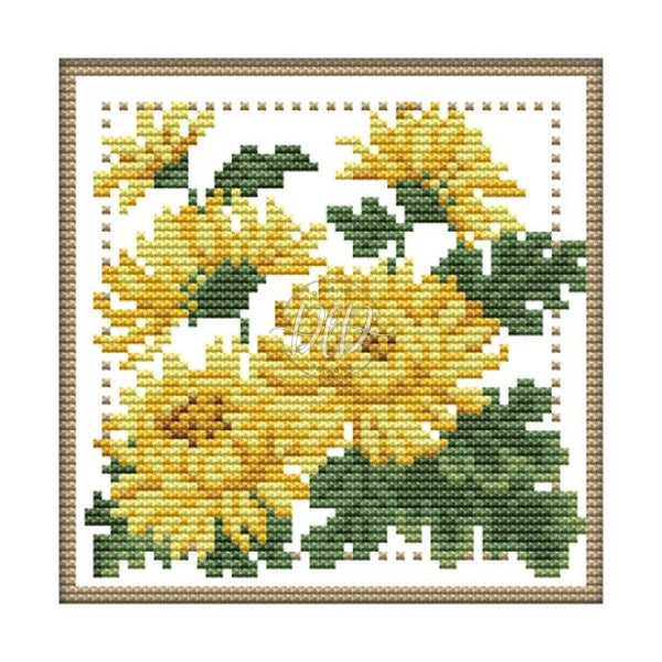 H433 December Flower(17*17Cm) 14Ct Cross Stitch Kit