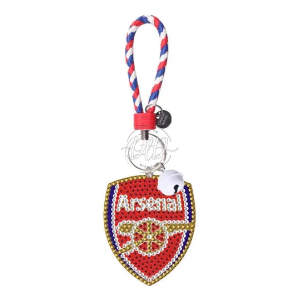 Diy Diamonds Painting Keychain Football