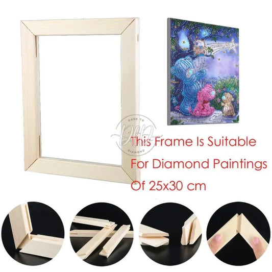 Diy Wooden Diamond Painting Frame Picture Tools For Cross Stitch Embroidery