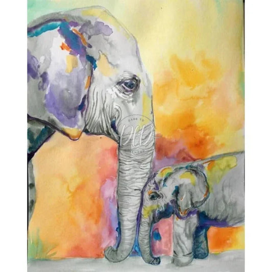 Elephant Mother Son