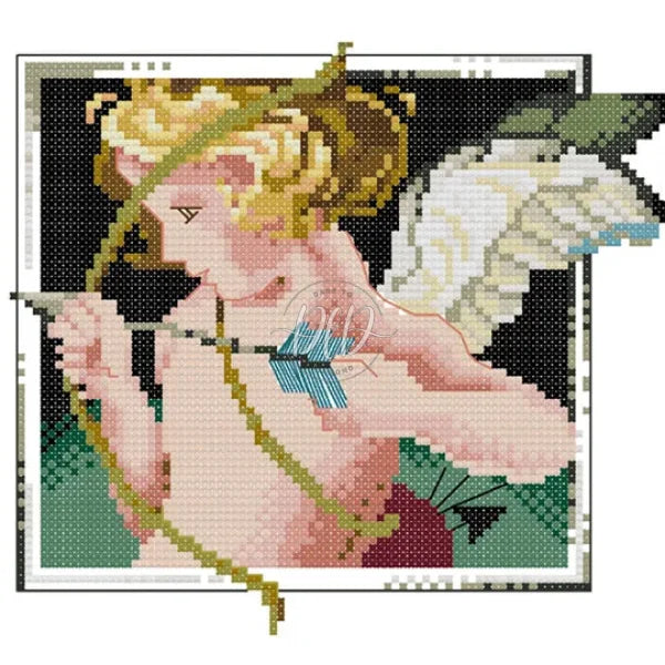 Eros Angel Baby - 14Ct Stamped Cross Stitch 21*19Cm