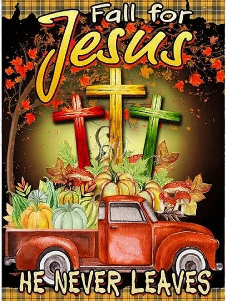 Faith In Jesus Religion Pumpkin Cart