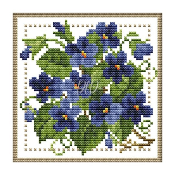 February Flower Partial 11Ct Counted Canvas(21*21Cm) Cross Stitch