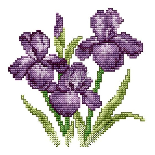 Flower Of Happiness 14Ct Pre-Stamped Canvas(17*17Cm) Cross Stitch