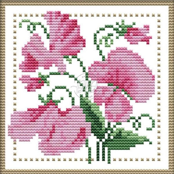 Flowers - April Partial 14Ct Counted Canvas(17*17Cm) Cross Stitch